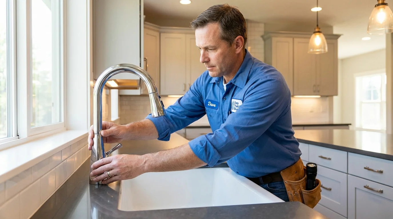 Kitchen faucet installation by Johns Plumbing LLC in Crossville